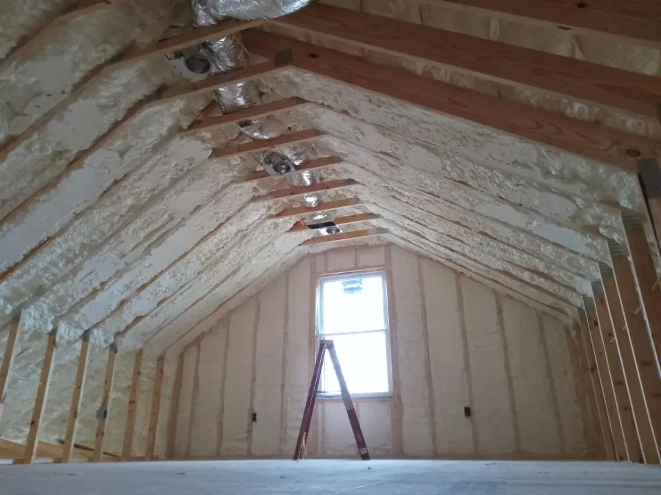 Spray foam roofing application for Crawl Space Insulation project in North Adams